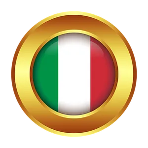 Italian_ Flag_ Golden_ Circle PNG Image