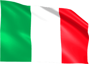 Italian Flag Waving PNG image with transparent background