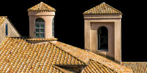 Italian Terracotta Rooftops PNG with transparent background