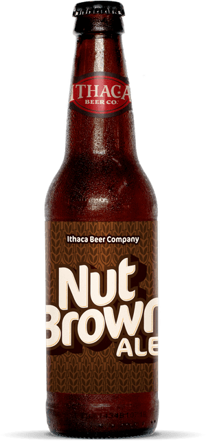 Ithaca Nut Brown Ale Beer Bottle PNG