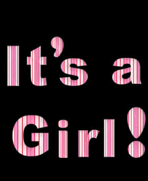 Its A Girl Announcement PNG image with transparent background