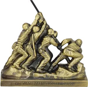 Iwo_ Jima_ Flag_ Raising_ Sculpture PNG Image