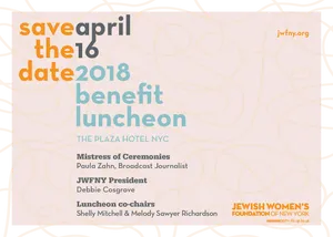 J W F N Y2018 Benefit Luncheon Invitation PNG Image