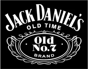 Jack Daniels Logo Blackand White PNG Image