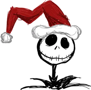 Jack Skellington Christmas Hat PNG Image