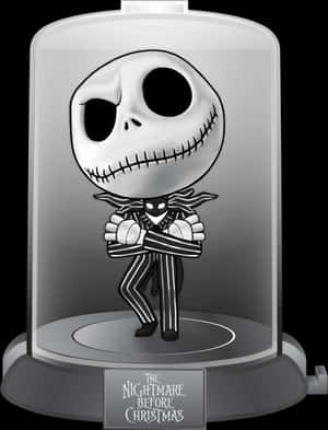 Jack Skellington Figure Display PNG image with transparent background