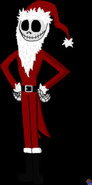 Jack Skellington Santa Costume PNG image with transparent background