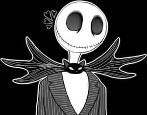 Jack Skellington Smile Illustration PNG image with transparent background