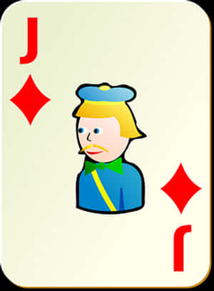 Jackof Diamonds Playing Card PNG image with transparent background