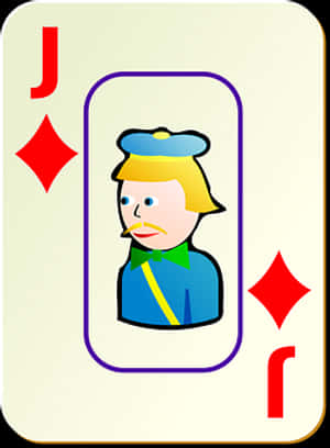 Jackof Diamonds Playing Card PNG image with transparent background