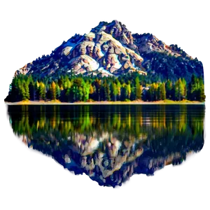 Jackson Lake Reflection Wyoming Png Kfj31 PNG Image