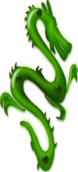 Jade Dragon Sculpture PNG image with transparent background