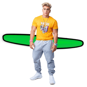 Jake Paul Standing With Green Hoverboard PNG