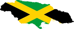 Jamaica Flag Map PNG Image