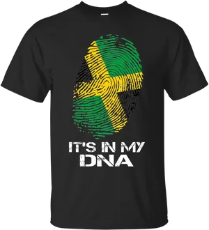 Jamaican D N A Themed T Shirt Design PNG Image