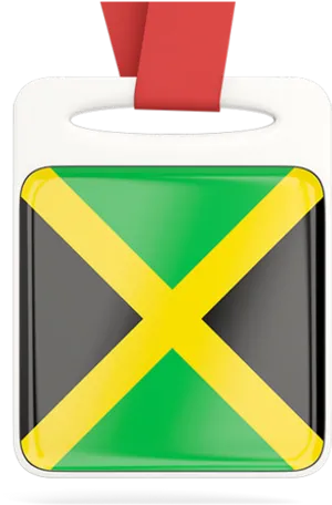 Jamaican Flag Badge PNG Image