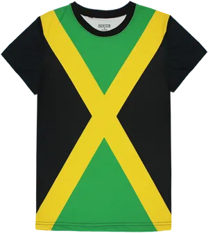 Jamaican Flag Design T Shirt PNG Image