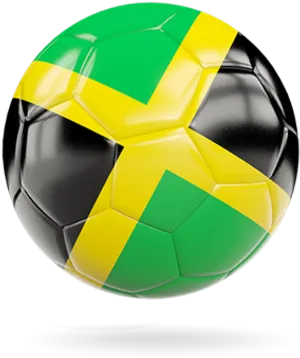 Jamaican Flag Soccer Ball PNG Image