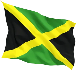 Jamaican Flag Waving PNG Image