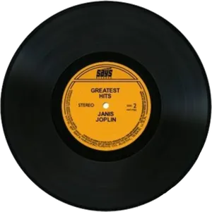 Janis Joplin Greatest Hits Vinyl Record PNG Image