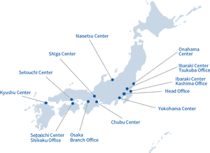 Japan Company Branch Network Map PNG image with transparent background