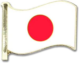 Japan National Flag Pin PNG Image