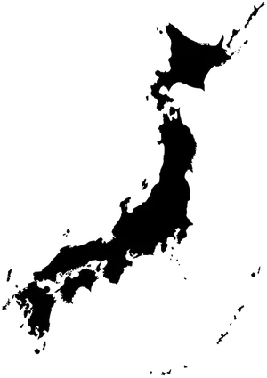 Japan Outline Map PNG Image