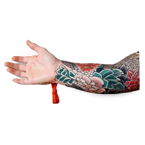 Japanese Tattoo Sleeve Illustration Png 3 PNG Image