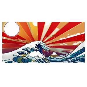 Japanese Wave Outline Png 06242024 PNG Image