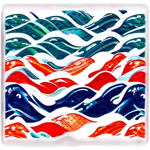 Japanese Wave Pattern Png Qgc34 PNG Image