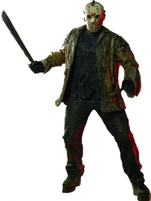 Jason Voorhees With Machete PNG Image