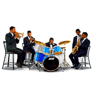 Jazz Band on Stage PNG 06122024 PNG with transparent background