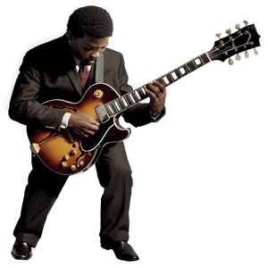 Jazz Guitar Player PNG cst PNG with transparent background
