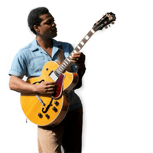 Jazz Guitar Player PNG mgo PNG with transparent background