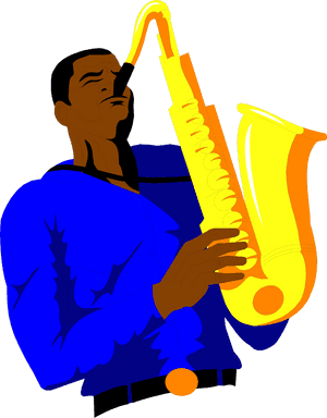 Saxophone Player Clipart - Guy Playing Saxophone Art, HD Png Download PNG with transparent background