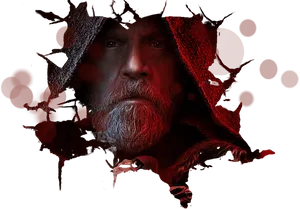 Jedi Master Luke Skywalker Artwork PNG Image