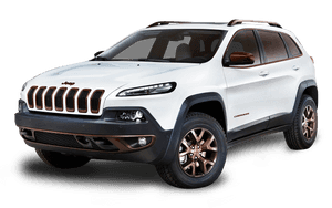 Jeep Cherokee Luxury S U V White PNG image with transparent background