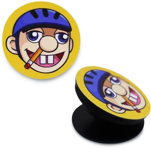 Jeffy Character Pop Socket Design PNG Image