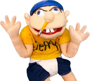 Jeffy Puppet With Pencilin Nose PNG Image