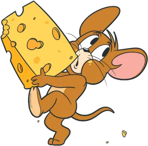 Jerry_with_ Cheese_ Vector_ Art PNG Image