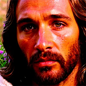 Jesus Face Close-up Png Esn PNG Image