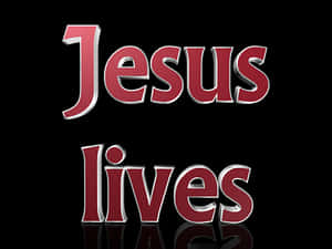 Jesus Lives Text Reflection PNG image with transparent background