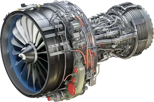 Jet Engine Cutaway View PNG Image