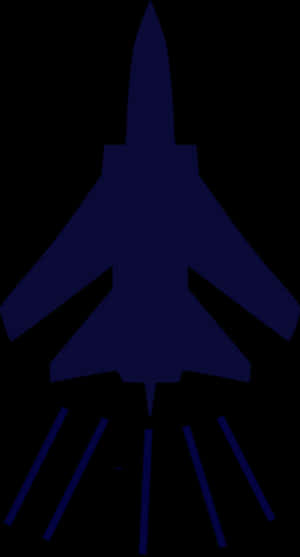 Jet Fighter Silhouette PNG image with transparent background