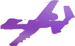 Jet Fighter Silhouette Purple PNG Image