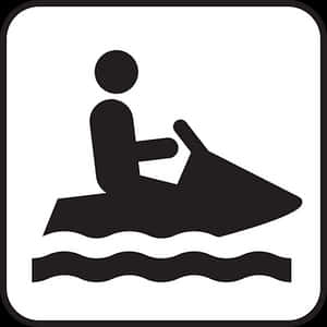 Jet Ski Sign Icon PNG image with transparent background