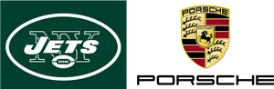 Jets_and_ Porsche_ Logos_ Comparison PNG Image