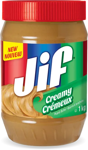 Jif Creamy Peanut Butter1kg PNG Image