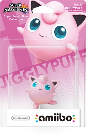 Jigglypuff Amiibo Super Smash Bros Collection PNG Image