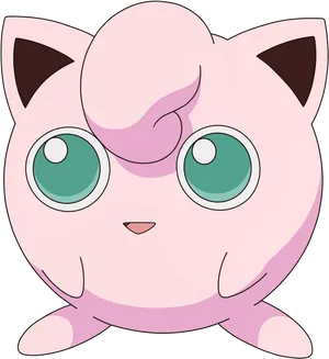 Jigglypuff Pokemon Character Illustration PNG Image